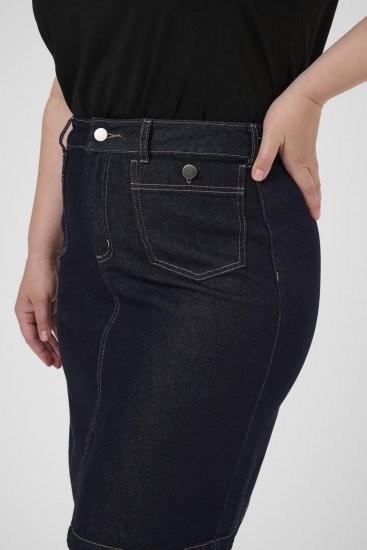 Kaffe Curve Roria Denim Skirt Dark Blue - Rokken - 
