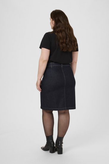 Kaffe Curve Roria Denim Skirt Dark Blue - Rokken - 