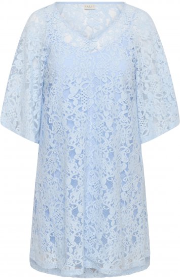 Kaffe Curve Lucy Dress Nantucket Breeze Blue - Midi jurken - 