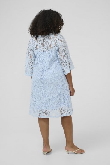 Kaffe Curve Lucy Dress Nantucket Breeze Blue - Midi jurken - 