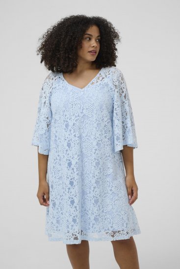Kaffe Curve Lucy Dress Nantucket Breeze Blue - Midi jurken - 