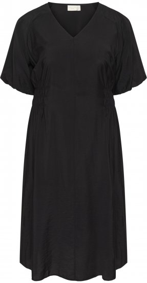 Kaffe Curve Neela Dress Black - Midi jurken - 