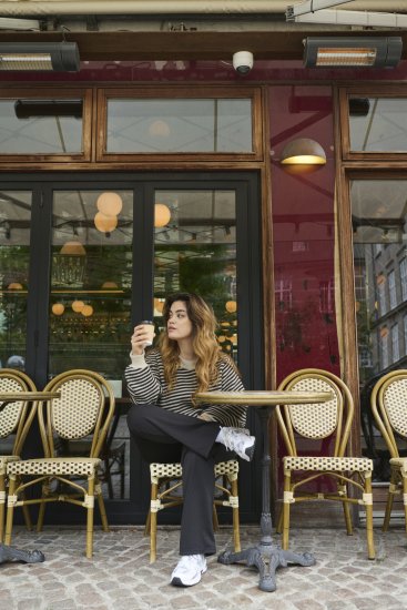 Kaffe Curve Jenna Uitlopende legging Diepzwart - Jeans & Broeken in Grote Maten – Plus Size - 