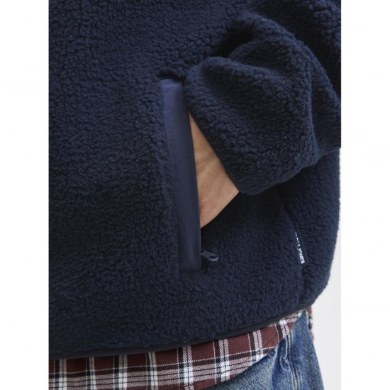 Jack & Jones Thatcher Fleece Jacket Sky Captain - Jassen - Grote Maten Herenjassen