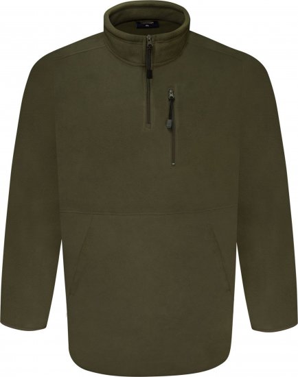Espionage FL034 Microfleece Half Zip Jacket Light Olive - Jassen - Grote Maten Herenjassen