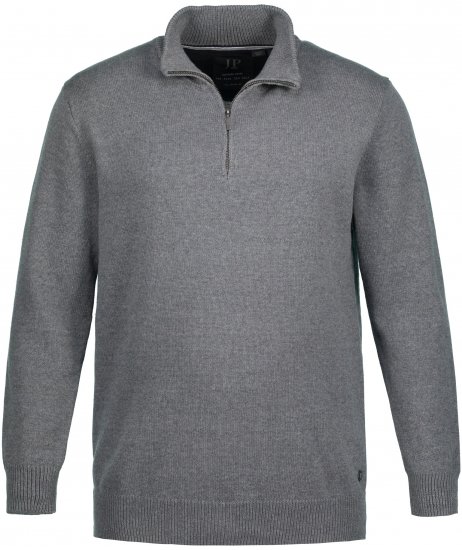 JP1880 Sweater Quarter Zipper Grey - Sweaters & hoodies - Sweaters & Hoodies Grote Maten Heren