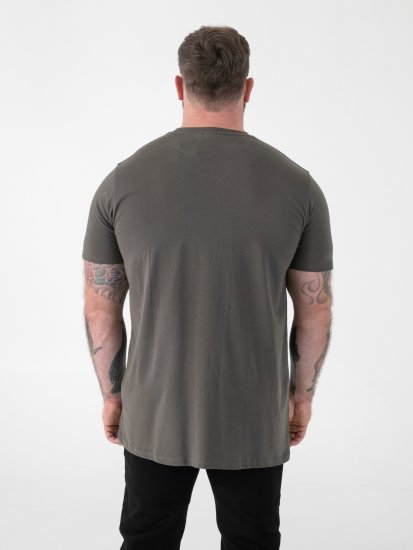 D555 Flyers Crew Neck T-shirt Khaki - T-shirts - Grote Maten T-shirts Heren