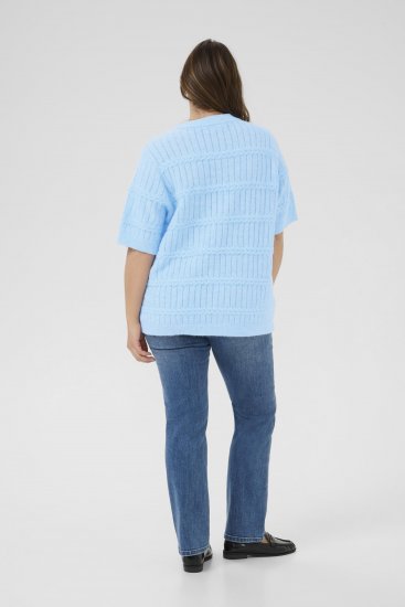 Kaffe Curve Minia Pullover Powder Blue Melange - Gebreide truien - 