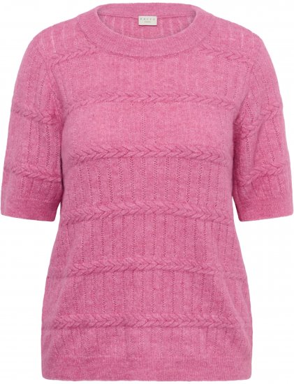 Kaffe Curve Minia Pullover Pink Power Melange - Gebreide truien - 