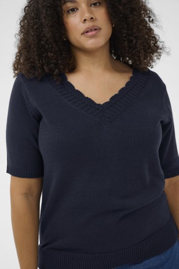 Kaffe Curve Leani Knitted Pullover Midnight Marine - Gebreide truien - 