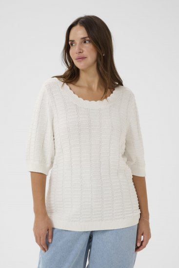 Kaffe Curve Lotia Pullover Chalk - Gebreide truien - 