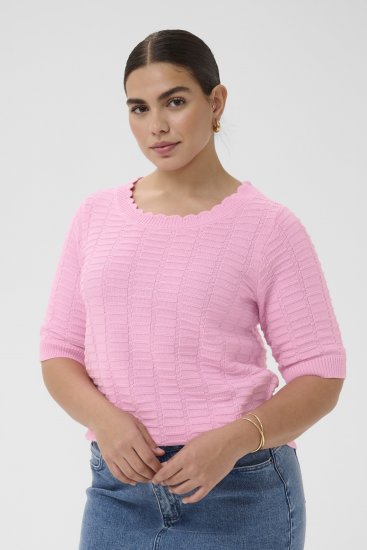 Kaffe Curve Lotia Pullover Pink Frosting - Gebreide truien - 