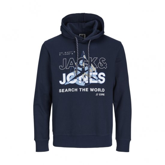 Jack & Jones Hunt Hoodie Navy - Sweaters & Hoodies - Sweaters & Hoodies Grote Maten Heren