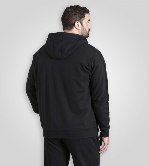 Duke Kenilworth Pin Tuck Sleeves Zip Through Hoodie Dark Navy TALL - TALL sweatshirts - 