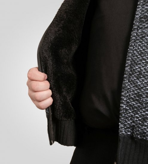 Duke Fareham Bonded Sherpa Lining Knitted Hoodie Grey - Sweaters & hoodies - Sweaters & Hoodies Grote Maten Heren