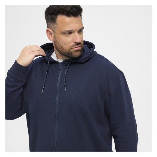 North Latitude Full Zip Hoodie Navy - Sweaters & hoodies - Sweaters & Hoodies Grote Maten Heren