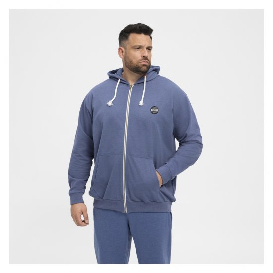 North Latitude Cardigan Hoodie Blue - Sweaters & hoodies - Sweaters & Hoodies Grote Maten Heren