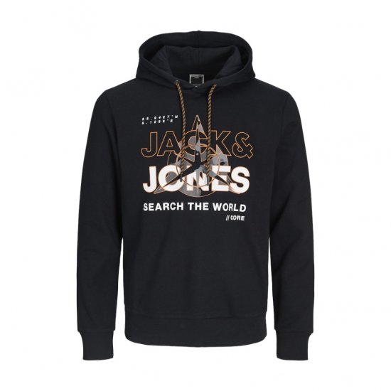 Jack & Jones Hunt Hoodie Black - Sweaters & Hoodies - Sweaters & Hoodies Grote Maten Heren