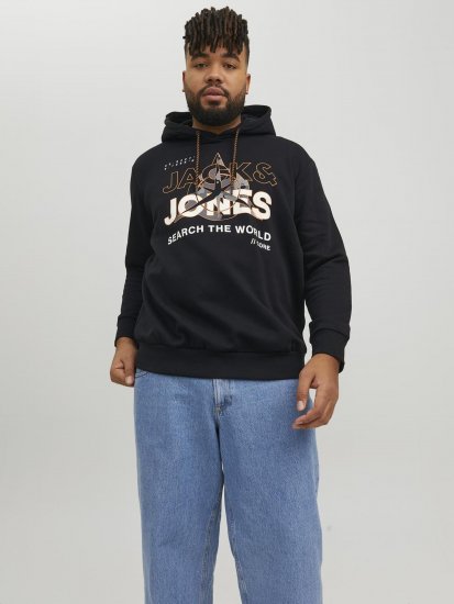 Jack & Jones Hunt Hoodie Black - Sweaters & hoodies - Sweaters & Hoodies Grote Maten Heren