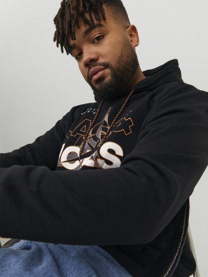 Jack & Jones Hunt Hoodie Black - Sweaters & hoodies - Sweaters & Hoodies Grote Maten Heren