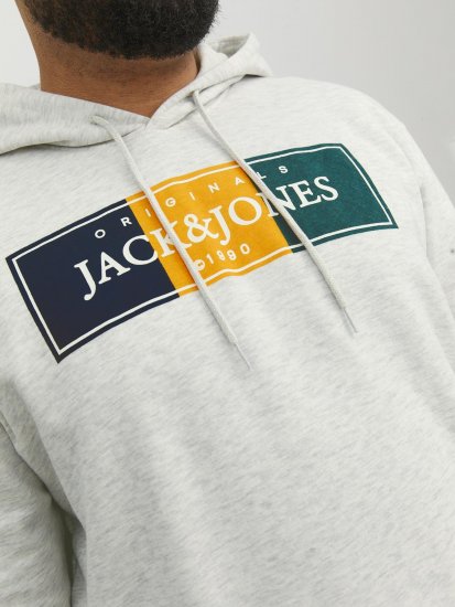 Jack & Jones Codyy Hoodie White - Sweaters & hoodies - Sweaters & Hoodies Grote Maten Heren