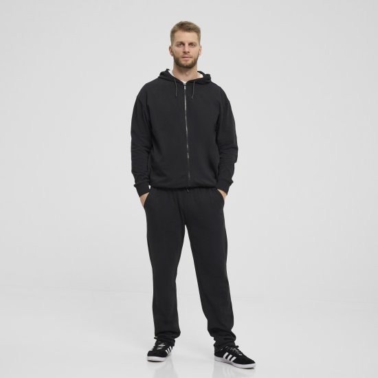 North Latitude Denim Hooded Full-Zip Sweatshirt Black TALL - TALL sweatshirts - 