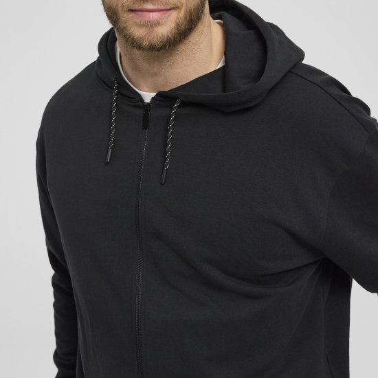 North Latitude Denim Hooded Full-Zip Sweatshirt Black TALL - TALL sweatshirts - 