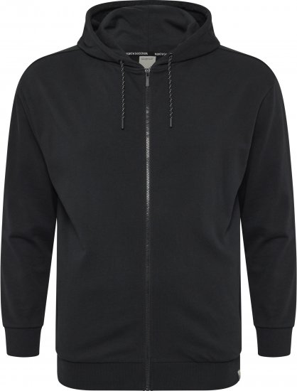 North Latitude Denim Hooded Full-Zip Sweatshirt Black TALL - TALL sweatshirts - 