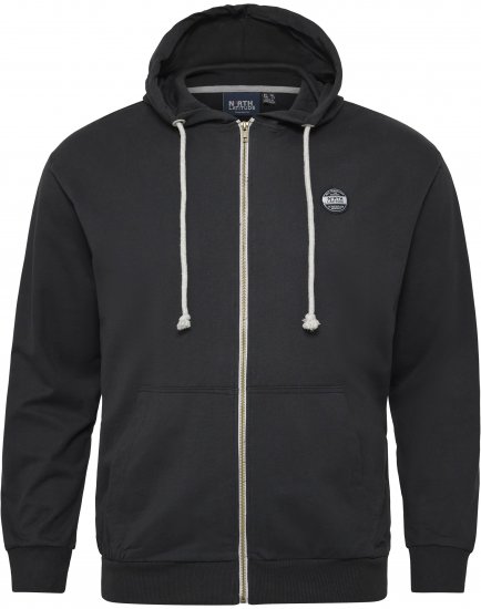 North Latitude Cardigan Hoodie Black - Sweaters & hoodies - Sweaters & Hoodies Grote Maten Heren