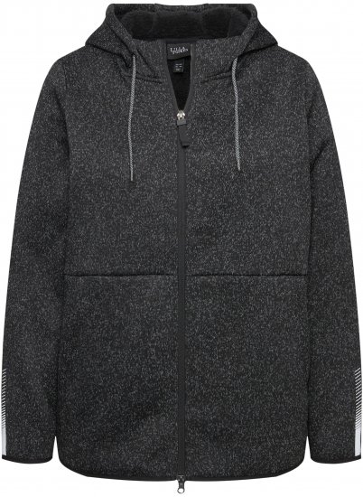 Ulla Popken Sweater Knit Fleece Hoodie Black - Sweaters & hoodies - 