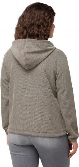 Ulla Popken Drawstring Hem Zip-Up Hoodie Grey - Sweaters & hoodies - 