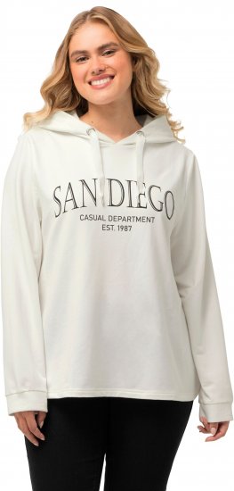 Ulla Popken City Name Graphic Hoodie Off-White - Sweaters & hoodies - 