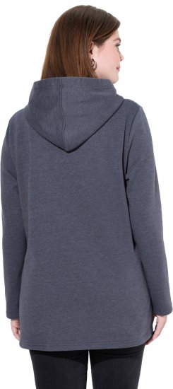 Ulla Popken Lettering GLOWING Hoodie Asphalt Grey - Bedrukte T-shirts voor dames - 