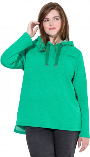 Ulla Popken Lettering GLOWING Hoodie Moss Green - Sweaters & hoodies - 