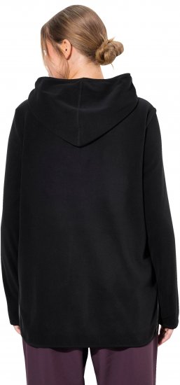 Ulla Popken Fleece Sweatshirt Hoodie Black - Sweaters & hoodies - 