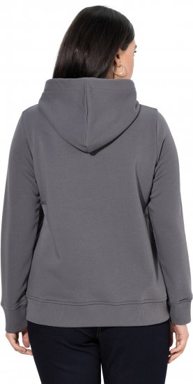 Ulla Popken Relaxed Fit Long Sleeve Hoodie Graphite Grey - Sweaters & hoodies - 