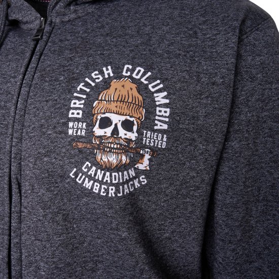 Kam Jeans 7086 British Columbia Chain Yarn Hoodie Jet Black - Kam Jeans - 