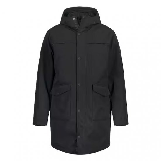 JP1880 Parka Warm Sleeves with Windcuffs Black - Jassen - Grote Maten Herenjassen