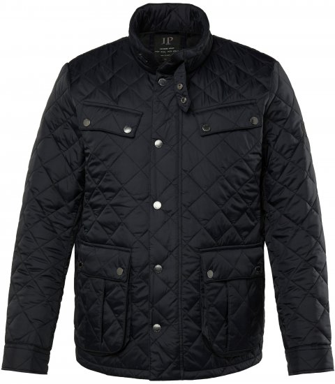 JP1880 Quilted with Multiple Pockets Jacket Black - Jassen - Grote Maten Herenjassen