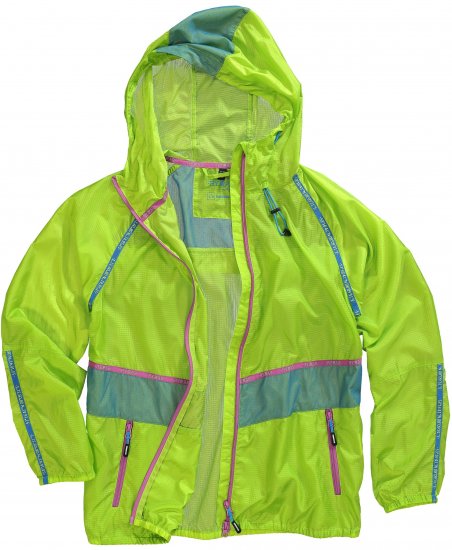 Ulla Popken Neon Rain Jacket Activewear Safety Yellow - Jassen - 