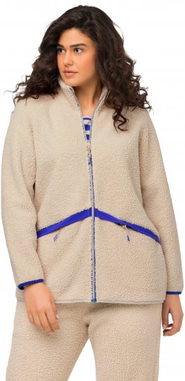 Ulla Popken Teddy Fleece Jacket Vanilla - Jassen - 