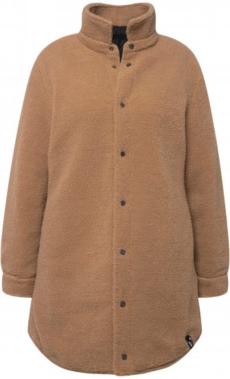 Ulla Popken Reversible Teddy Fleece Quilted Jacket Black - Jassen - 