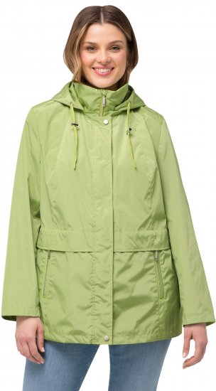 Ulla Popken HYPRAR Water-Repellent Windbreaker Lime Green - Ulla Popken - 