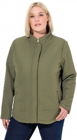 Ulla Popken Zigzag Quilted Jacket Loden Green - Jassen - 