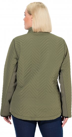 Ulla Popken Zigzag Quilted Jacket Loden Green - Jassen - 
