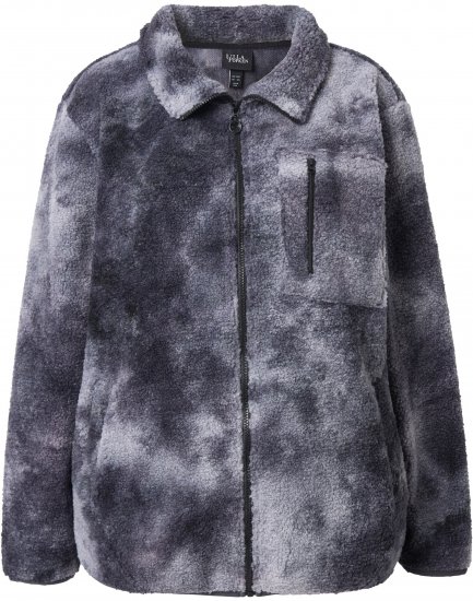 Ulla Popken Teddy Fleece Jacket Graphite Grey - Jassen - 