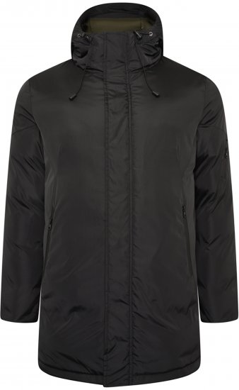 Kam Jeans KV140 Parka Jacket Black - Jassen - Grote Maten Herenjassen