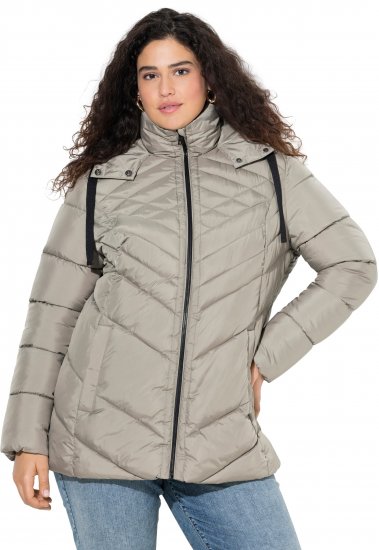 Ulla Popken HYPRAR Water-Repellent Quilted Jacket Medium Grey - Jassen - 