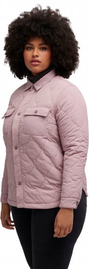 Ulla Popken Wavy Quilted Fully Lined Lightweight Jacket Old Pink - Jassen - 