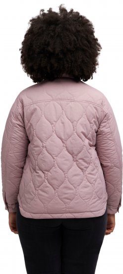 Ulla Popken Wavy Quilted Fully Lined Lightweight Jacket Old Pink - Jassen - 